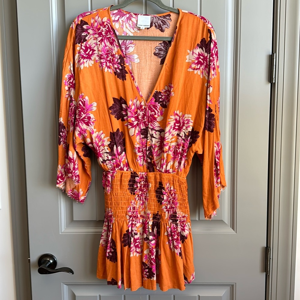 Floral dress with shorts under neath.